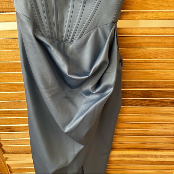 House of CB Faye Satin Corset Dress in Blue size XS - Picture 6 of 9